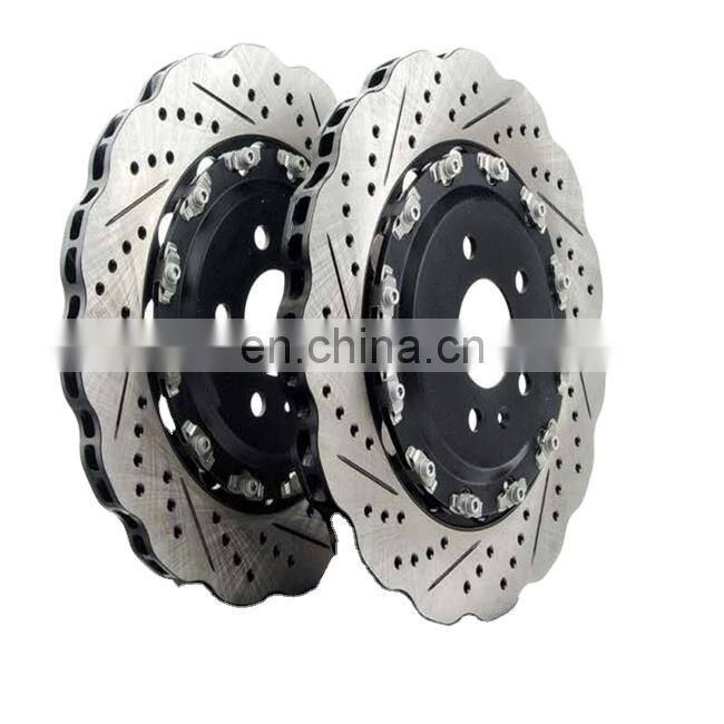 Factory wavy high-carbon ceramic brake rotors disc with bolts