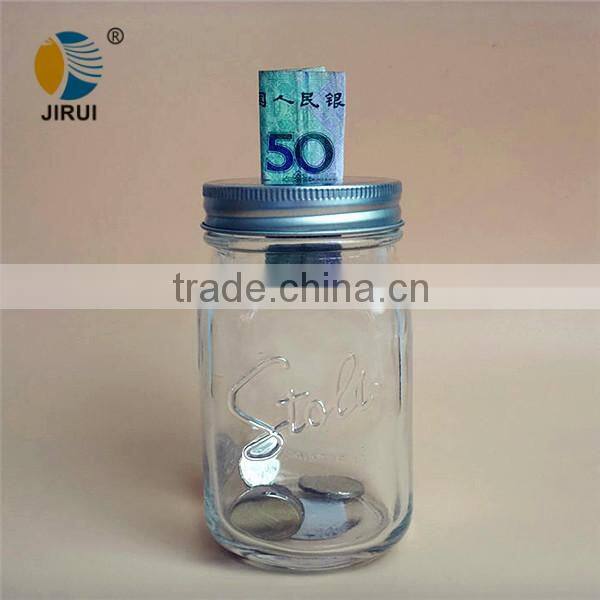 golden screw metal cap for piggy bank bottle