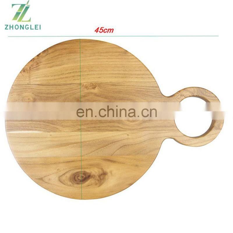 Customized Logo and packaging Teak wood Rectangle Cutting Board Set 3 with Handle
