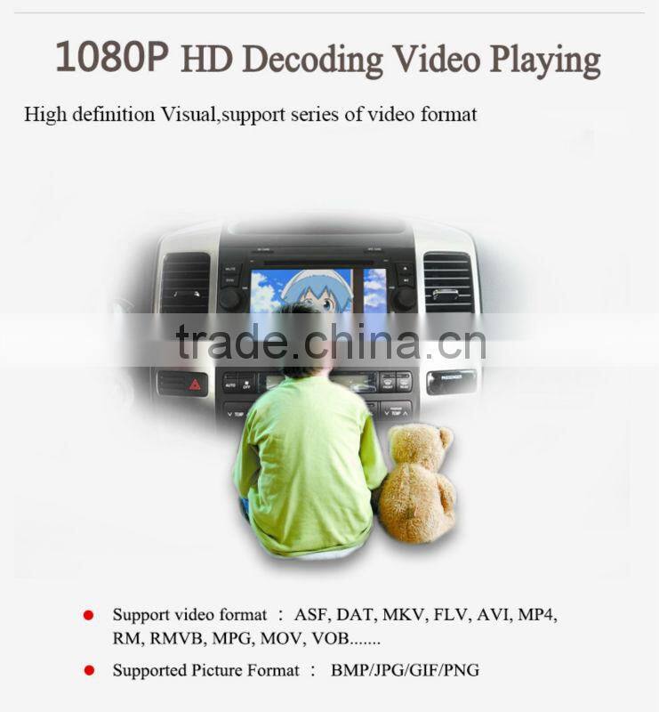 Double Din for TOYOTA PRADO Touch Screen Car DVD Car Stereo GPS 3G WIFI Bluetooth SWC RDS Phonebook AUX 1080P USB/SD MP3/MP4