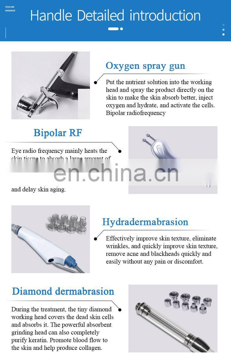 Multifunction 7 in 1 Professional Facial Deep Cleaning Diamond Oxygen Jet Peeling Microdermabrasion Machine