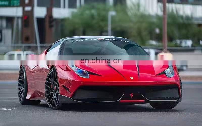 Runde CF And FRP Front Bumper Rear Bumper Fender Hood For Ferrari 458 Italia And Spider Modify Misha Designs Style Body Kit