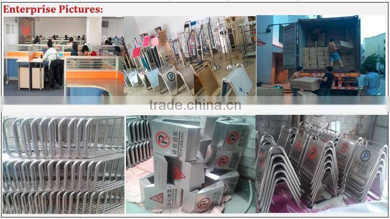 Rose Gold Folding metal Parking floor stand sign_ Pedestal Signs Stand_Portable Hotel Parking Signs manufacturer