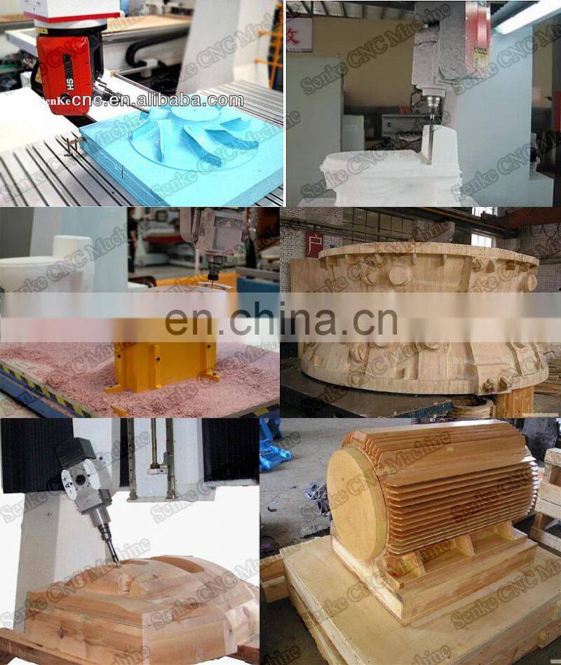 Table Moving Type 5 axis cnc router for wood foam stone mould sculpture statue