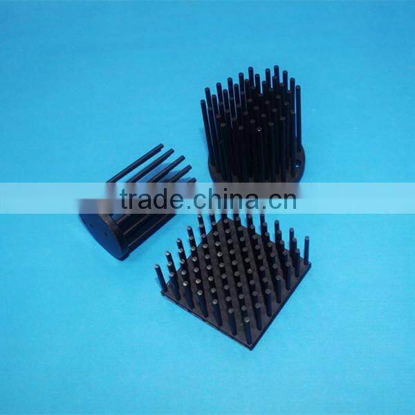 Black anodized oem precise aluminum heatsink parts