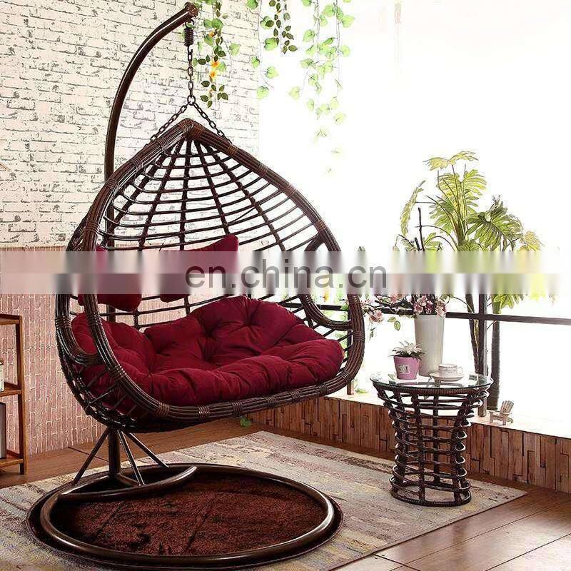 Customize good quality outdoor colorful egg rattan beach chairs hanging pod chair