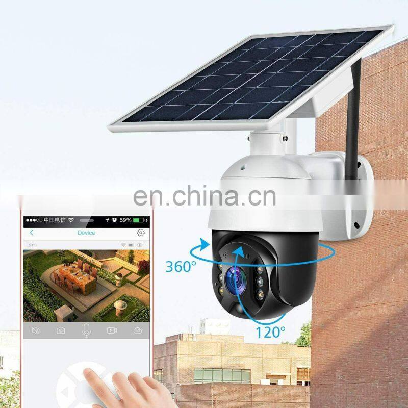 3MP Outdoor PTZ Solar CCTV XM Icsee PIRSecurity Solar WiFi Camera Q2