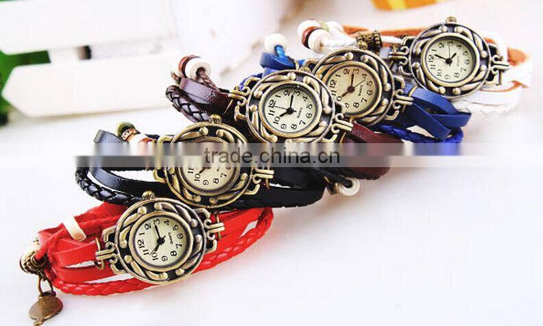 high quality vintage wrist watch leaf bracelet