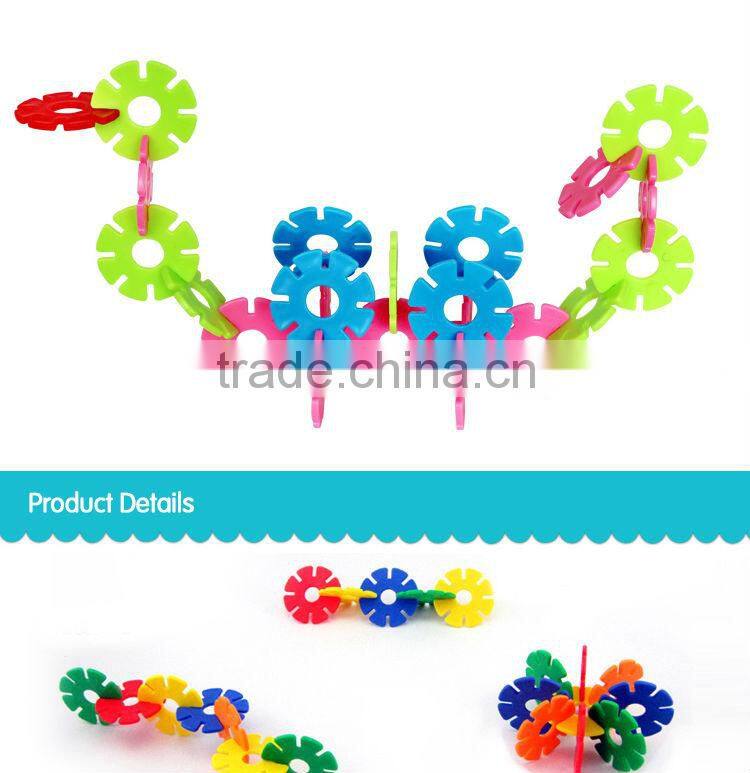 Super quality plastic toys building blocks snowflake building blocks diy building blocks