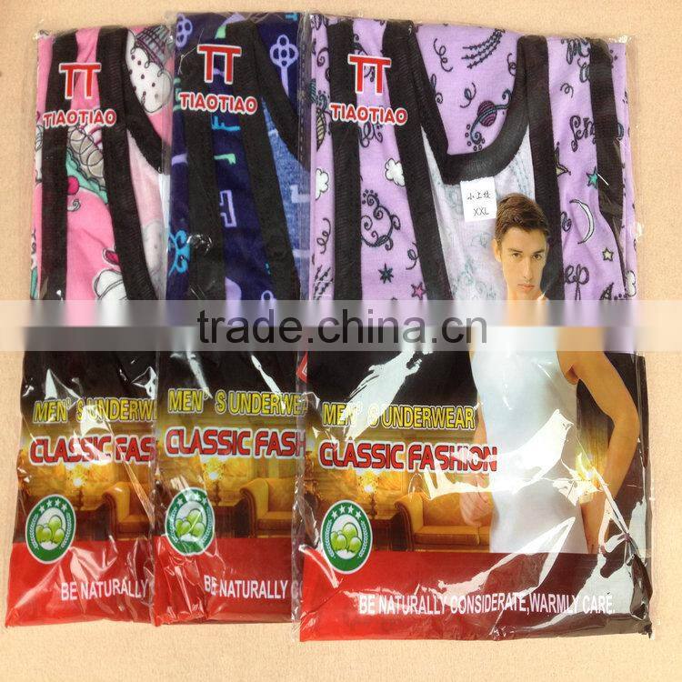 0.54USD Fashional High Quality Cheappest Assorted-Styles Man Cotton Singlet / Mixing Colours Min Order 1200pcs (kcbx006)