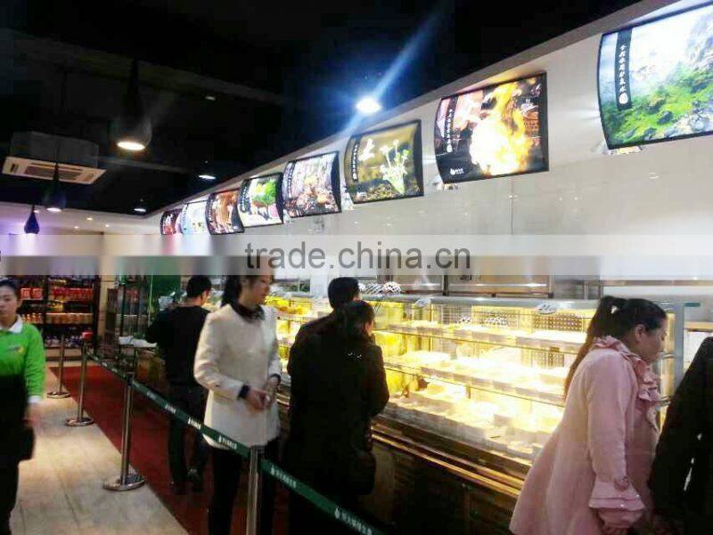 APEX restaurant ventilated refrigeration hot pot equipment chafing dish order food showcase