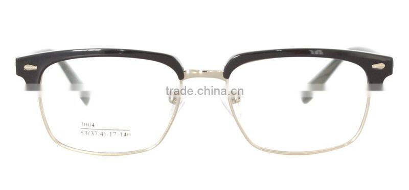 Acetate Square Spectacles Half Frame Vintage Glasses