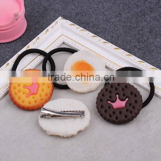 Simulation Omelette biscuit elastic hair band