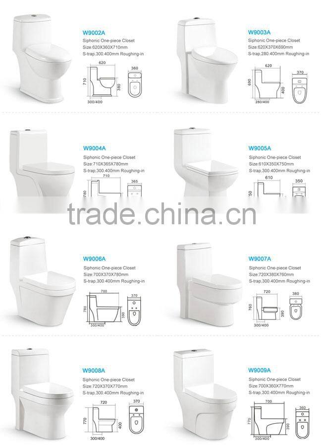 Hot ceramic one piece elongated design western pc toilet