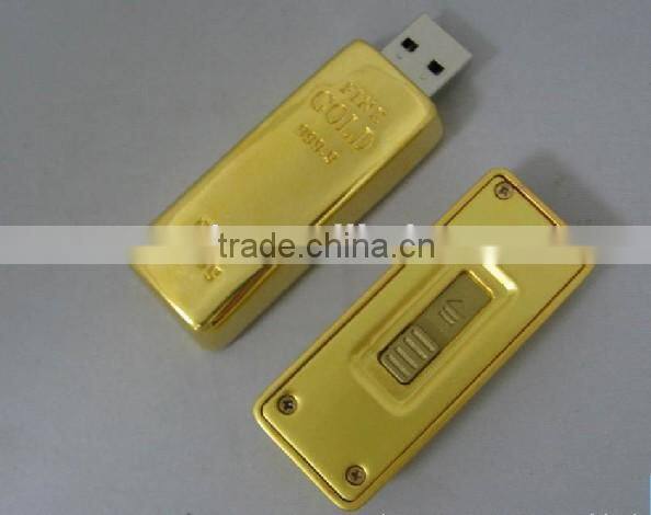 Hot sale Golden color Metal usb flash drive with full capacity