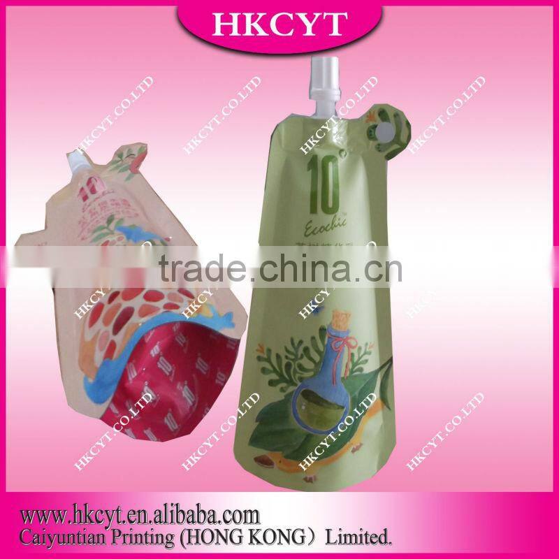 PET/PE/NY Different Color Stand Up Pouch With Side Spout / printing PE bag