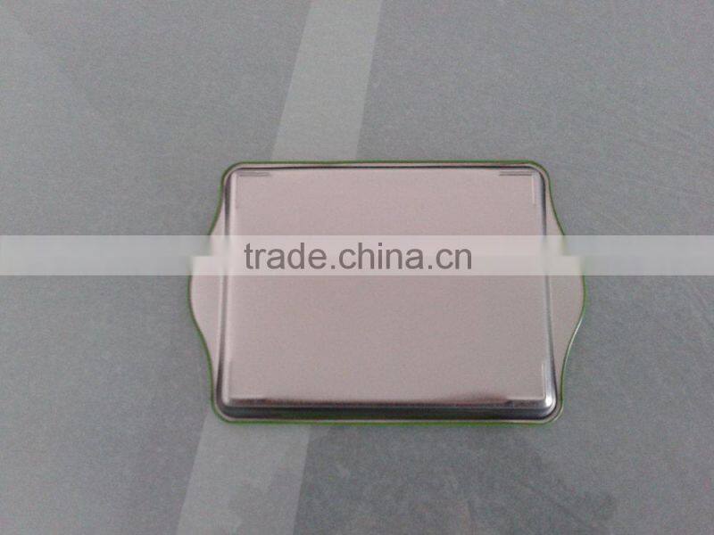 Rectangular metal tin tray
