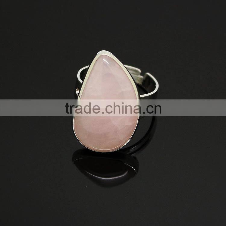 RG1084 Wholesale faceted natural gem stone oval rings