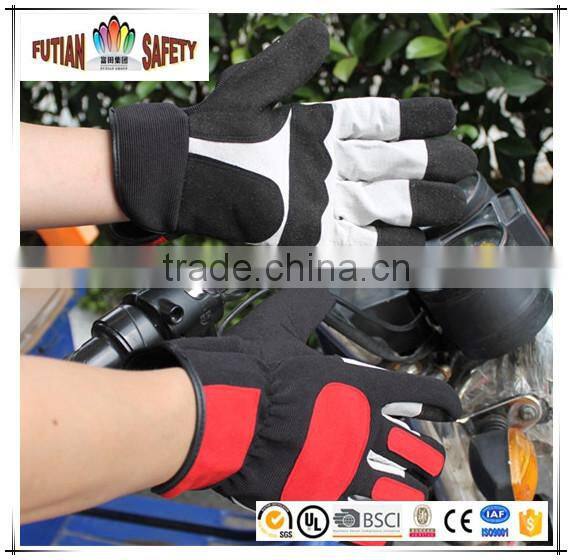 FTSAFETY anti vibration micro fiber synthetic mechanic gloves for safety