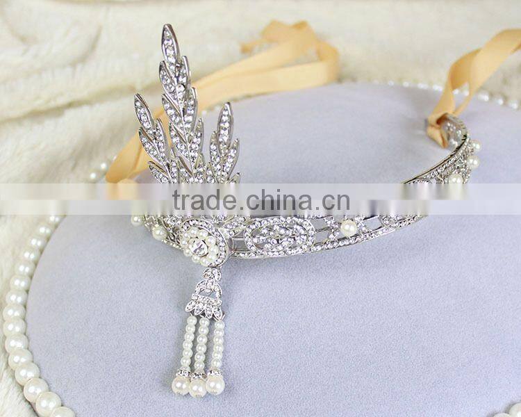 Gatsby Hot Sale Top Quality Bridal Tiara Rhinestone Hair Accessories