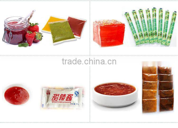 Four Side Sealing Mayonnaise / Fruit Pulp / Yoghurt Packaging Machines