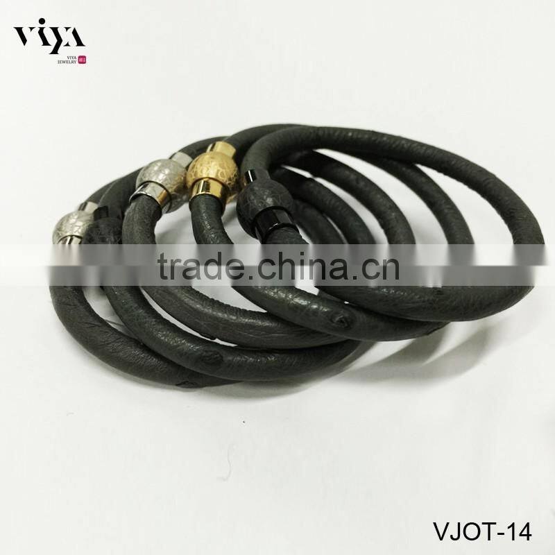 Genuine Ostrich Leather High End 100% Real Ostrich Skin Leather Cord for DIY Bracelet