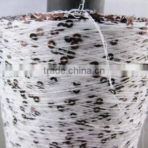 sequin yarn with nylon thread fancy yarn