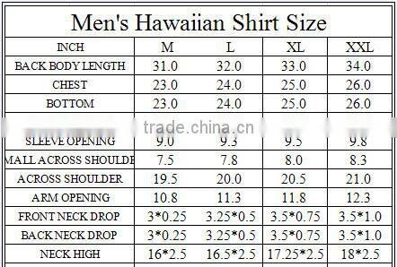100% Cotton Fabric Foreign Trade Men Hawaiian Shirts
