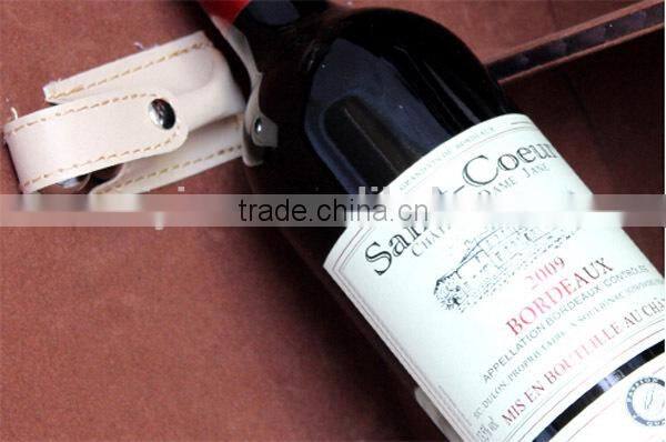 Exquisite Design 6 bottles leather wine box,wine set