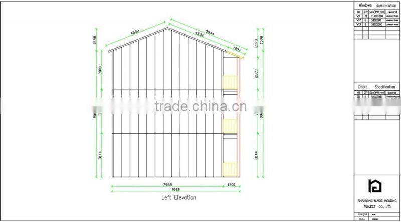 Fast Assembling modern prefabricated house/prefab villa/mobile villa