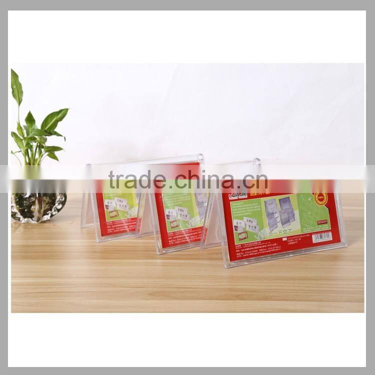Office gear V shape transprent acrylic stand-up sign holder