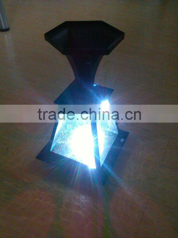 Stay On Whole Night 300 Lumen Post Mount Outdoor Black LED solar garden light