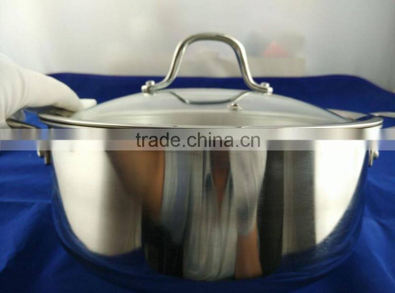 Polished Stainless Steel Triply Induction Cookware Set Dinner Set Cooking Pot and Pan