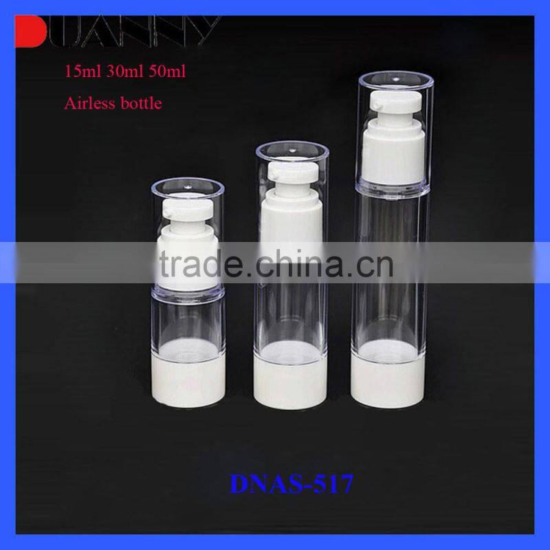 50ml White Plastic Cosmetic Airless Bottle Packaging,White Plastic Airless Bottle