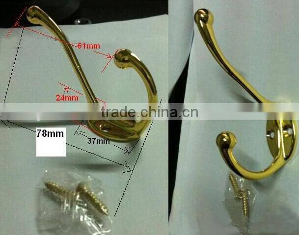 Hook furniture hook zinc alloy hook double hang hook