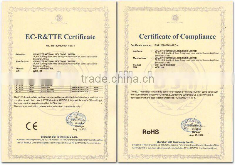 USB2.0 portable wifi card reader Support HDD/U disk /SD/SDHC/SDXCup to 128GB