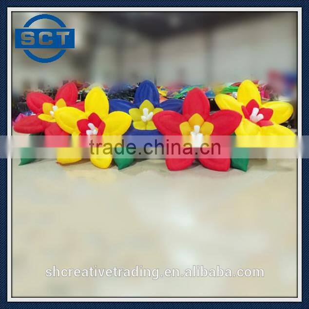 Coloful 10m Stage Backdrop Decorated with Air Garlands Inflatable Flower Chain