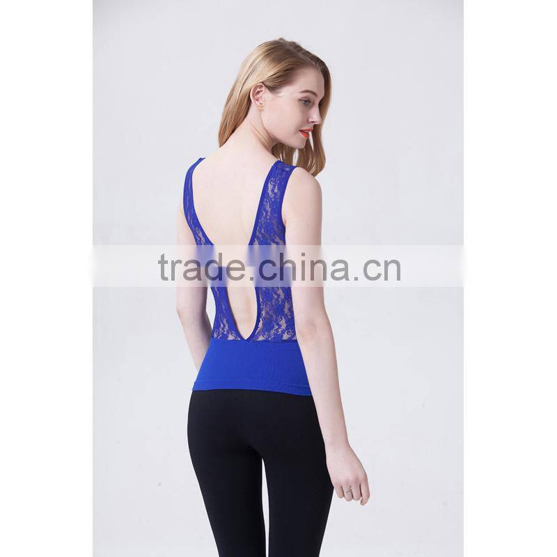 2014 ladies fashion trendly lace camisole with hole