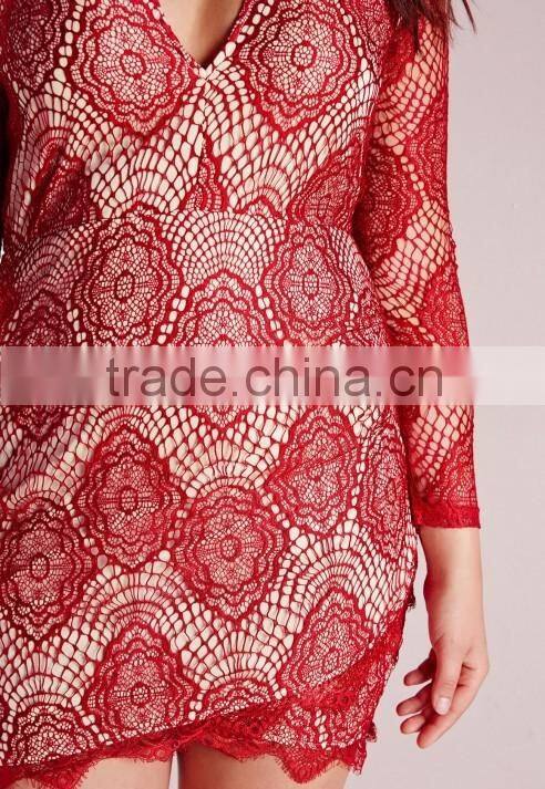 Women plus size offical lady dress long sleeve in one piece