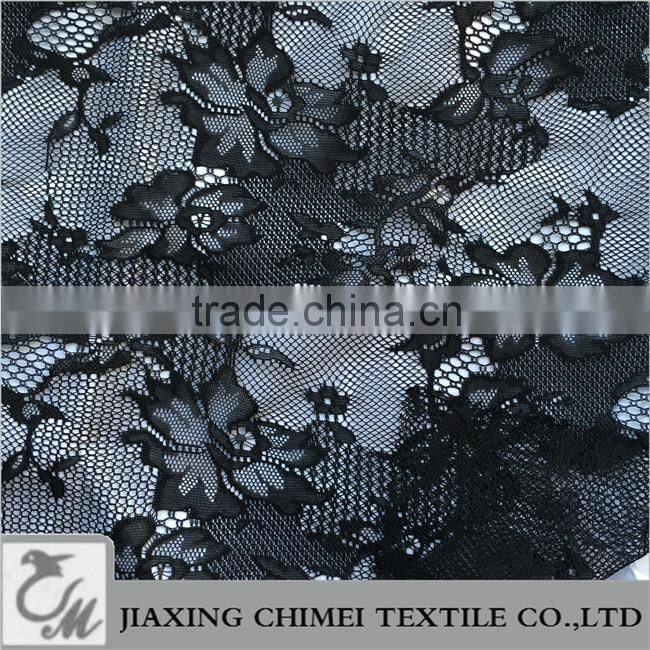black lace jacquard fabric