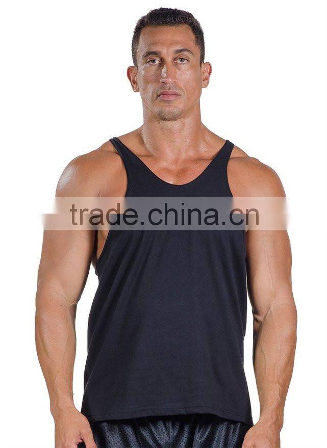 Blank Poly-Cotton Stringer Tank tops,Muscle tank tops, Mens custom vest for gym fitness Bodybuilder