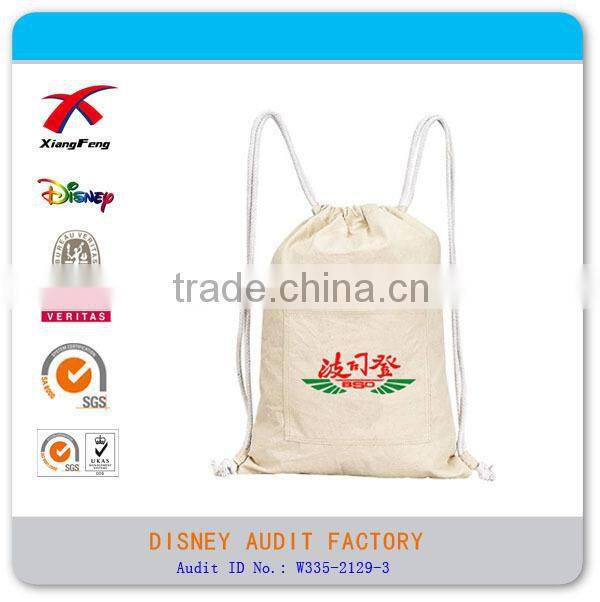 Factory Wholesale Canvas Material Foldable Drawstring Bag