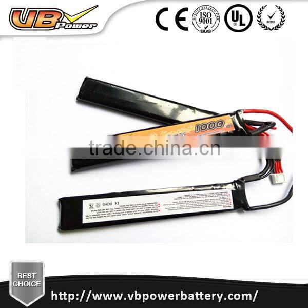 VB LiFepo4 Airsoft battery 9.9V 15C 1000mah 3 pieces/3 sticks crane stone AK battery with mini Tamiya deans connector