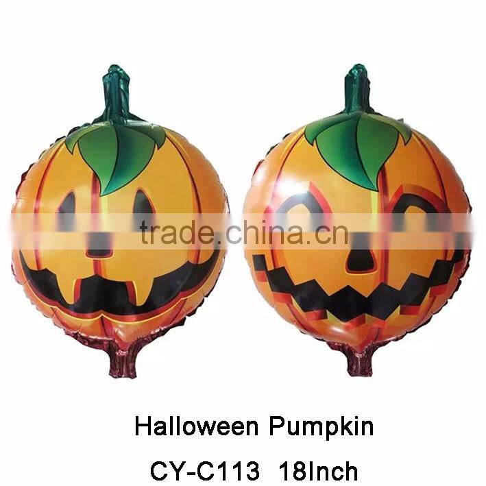 2016 wholesale product inflatable Halloween Pumpkin Decoration Merry Chrismas foil balloon