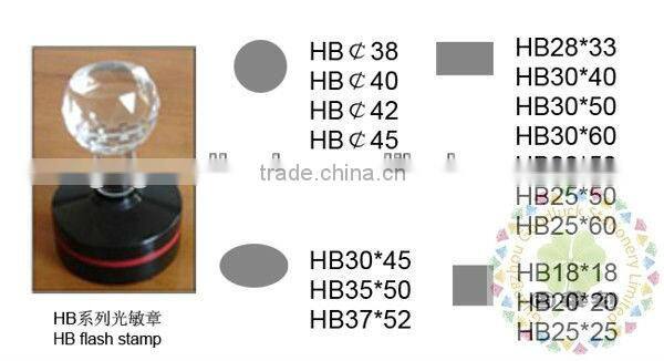 Popular Crystal rubber handle flash stamp