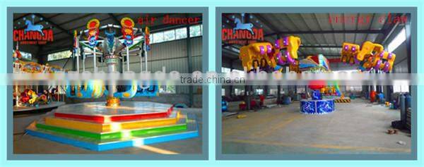 classic amusement park orbitron ride flying elephent