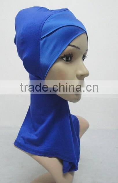 C047 new style both sides satin crossover ninja inner underscarf,full underscarf to cover neck