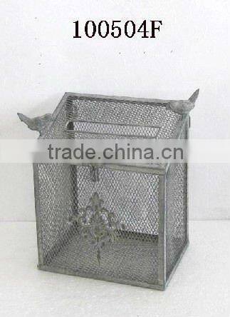 100504F-Metal letter holder & letter box