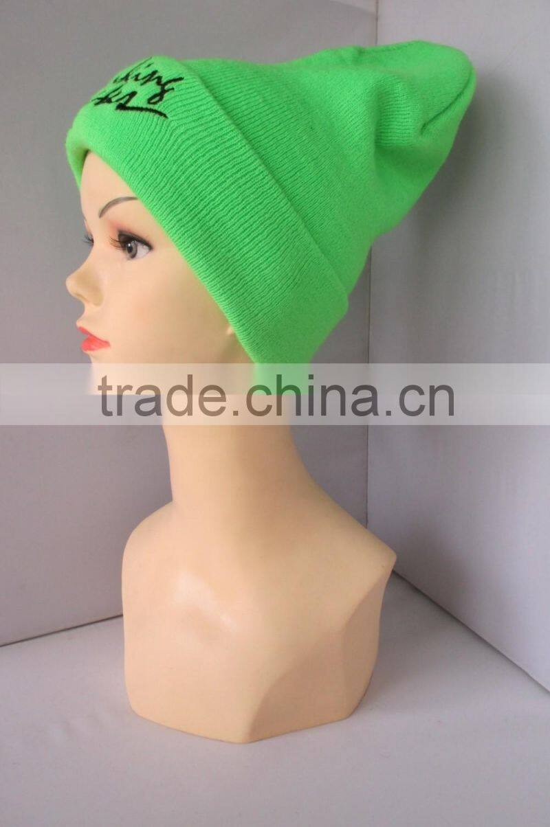 Fashion Model Soft Acrylic Wholesale Custom Embroidered Beanie