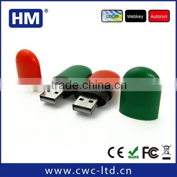 Plastic USB flash drive 2GB4GB8GB FCC/CE/ROHS USB flash drive Custom Solution PVC/SILICONE USB Mode fee 60 USD Mode time 3 days